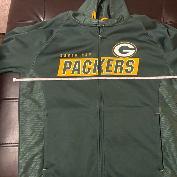 Majestic Green and Yellow Packers Zip-Up Hoodie - Picture 9 of 11